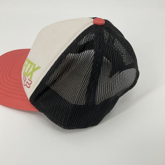 Fox Racing Neon Snapback Trucker Hat Black Orange White Cap Mesh Adjustable - Picture 5 of 13